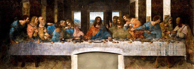 Фреска Тайная Вечеря Леонардо да Винчи в Милане