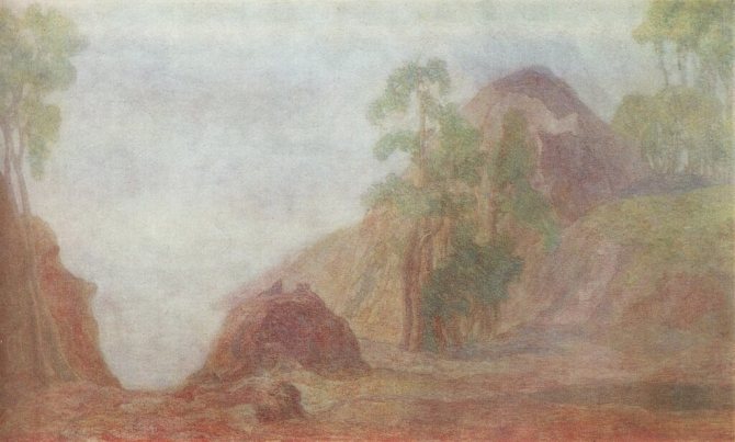 Сосны и скалы. 1907Холст, масло. 69 x 106 см