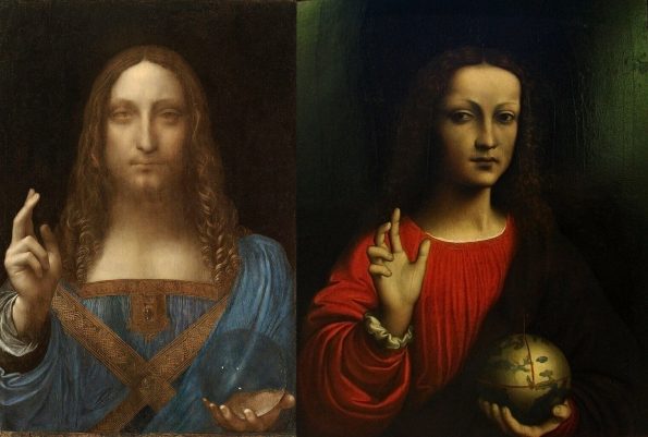 Справа: неизвестный автор (мастерская Леонардо да Винчи). 1505 г. Лувр, Париж