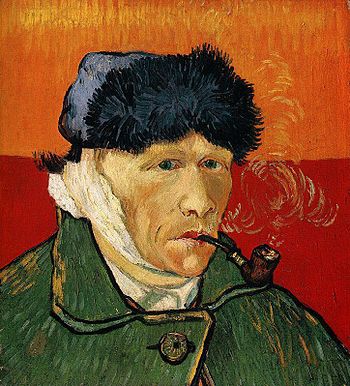 Описание картины винсента ван гога «автопортрет с отрезанным ухом и трубкой»